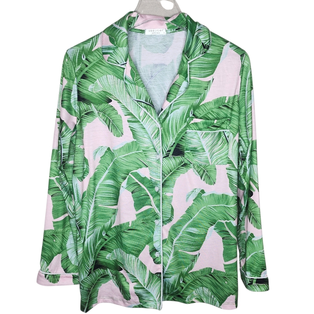 Ekouaer Banana Leaf "The Beverly Hills" Print Pajama Size Small - Picture 6 of 15